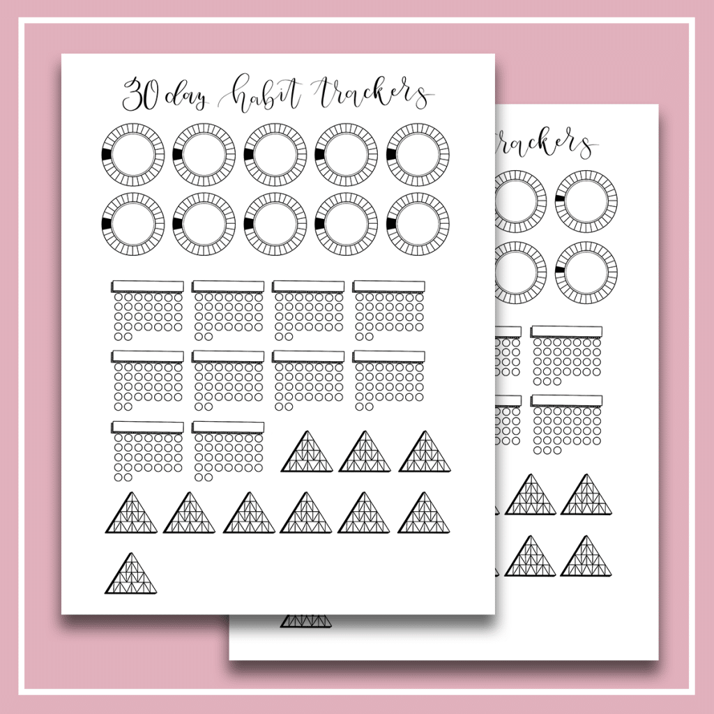 free mini habit tracker printable for your bullet journal ⋆ the
